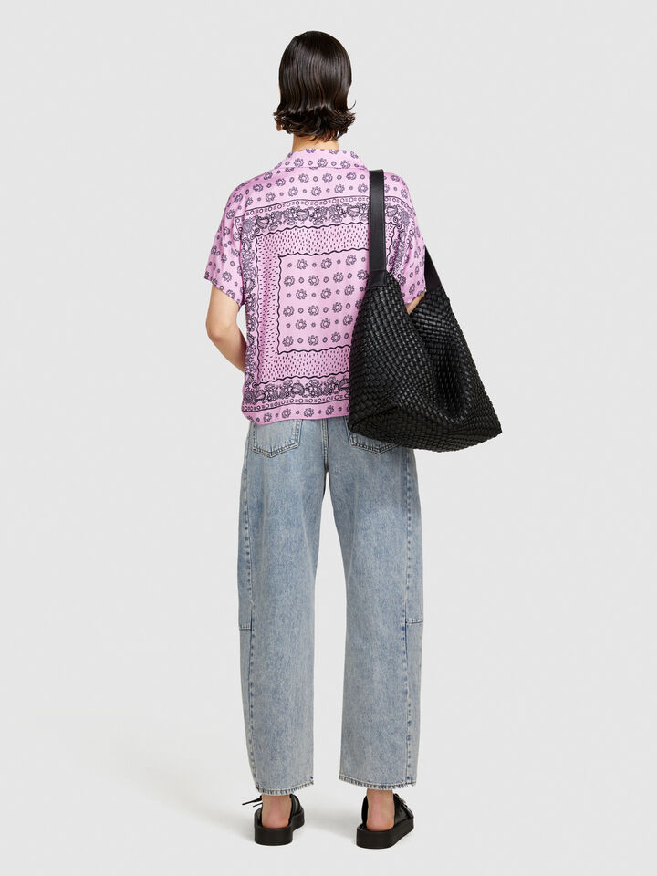 Barrel leg jeans - women's carrot fit jeans - Light Blue | Sisley image number 3